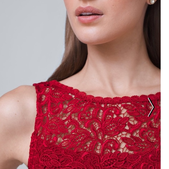 White House Black Market GORGEOUS Red dress4X/HP๐ - Picture 4 of 6